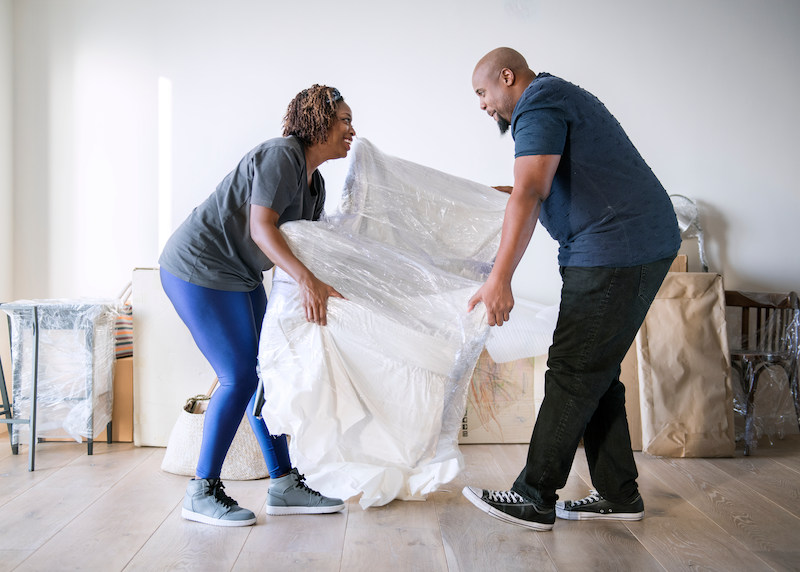 Never hesitate to ask friends or family for help when moving heavy furniture